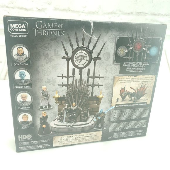 Mega Construx Game Of Thrones Black Series The Iron Throne Playset 260 Pcs - Picture 2 of 12